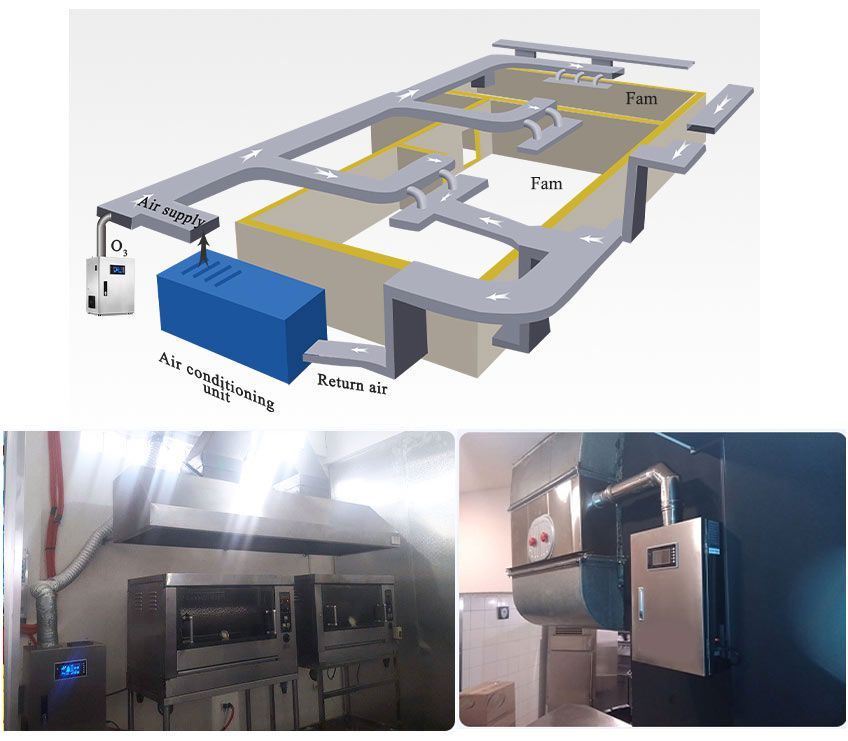 Pipeline Ozongenerator für gewerbliche Küchen 